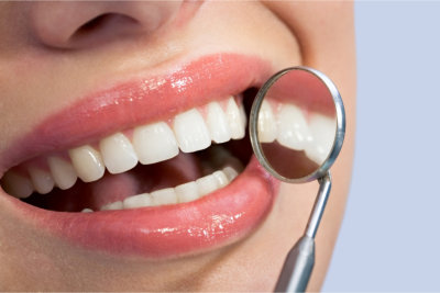 Close-up of patient's healthy smile